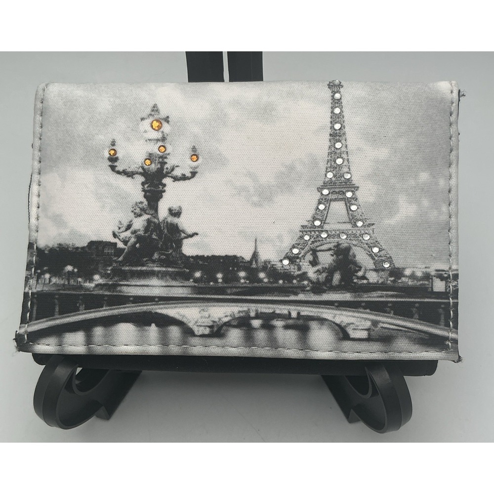 Paris‎ Themed Women's Wallet, Eiffel Tower, Rhinestones, Unbranded